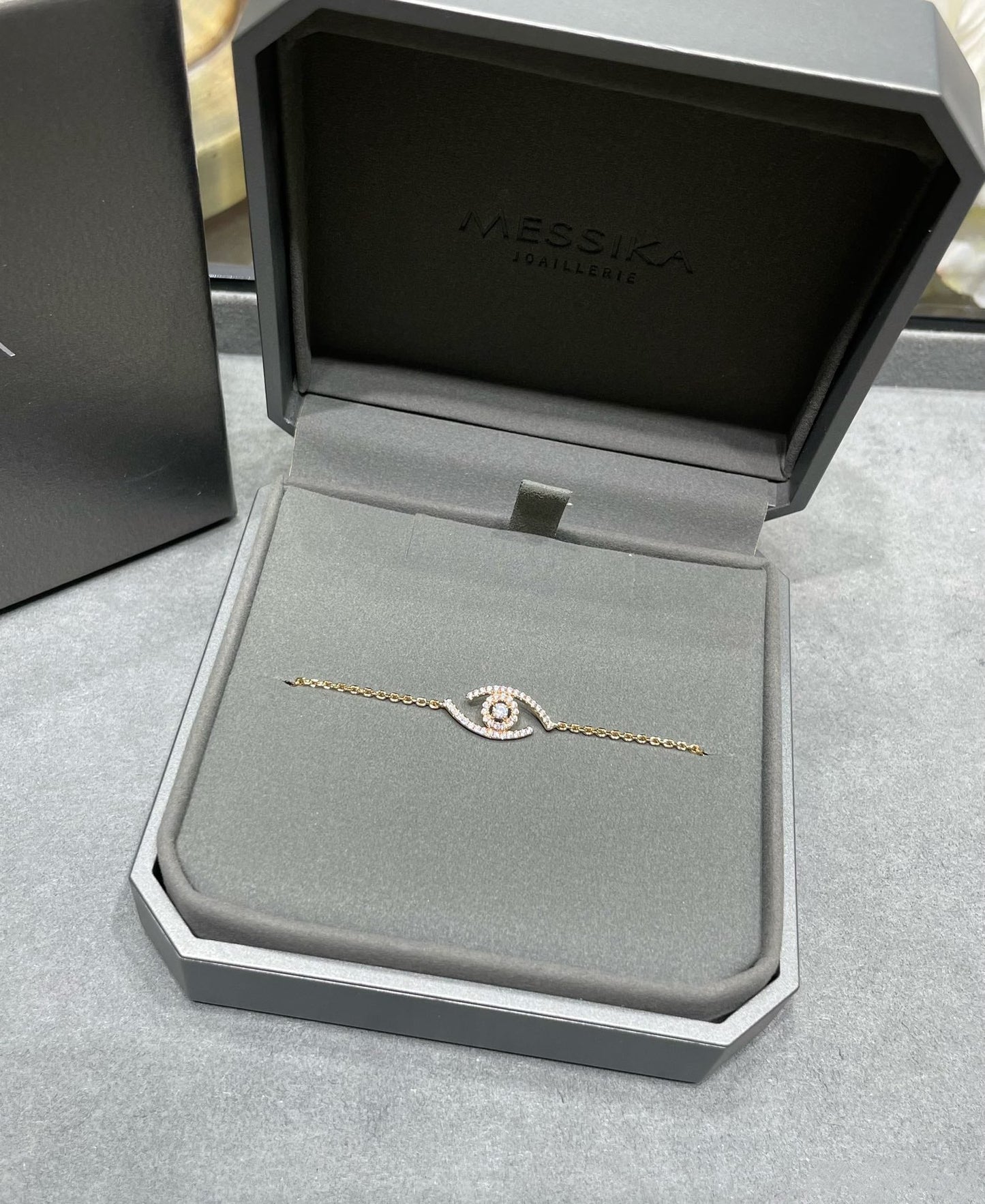 MESSIKA LUCKY EYE PAVED DIAMOND BRACELET