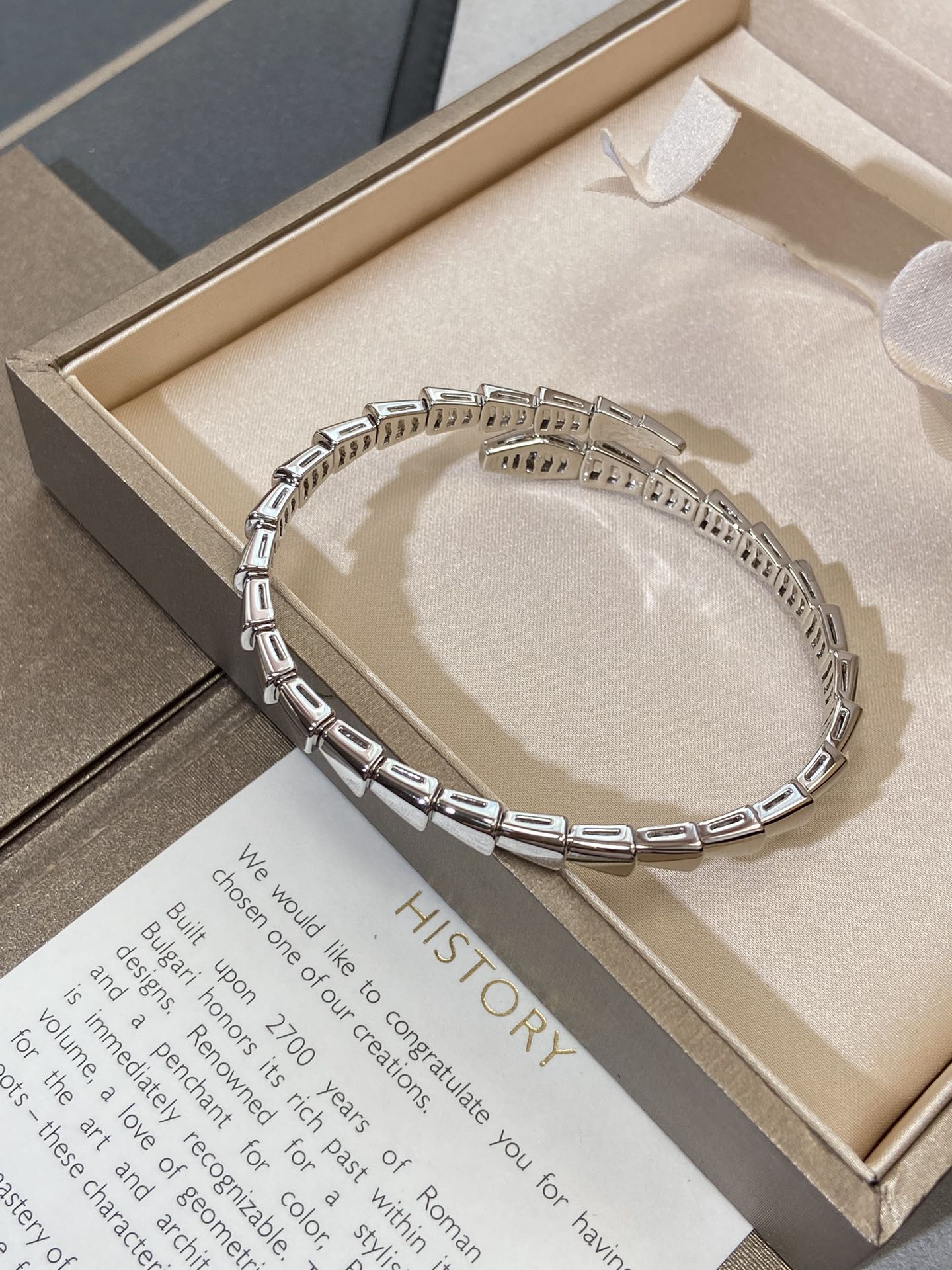 BVLGARI SERPENTI VIPER SILVER BRACELET