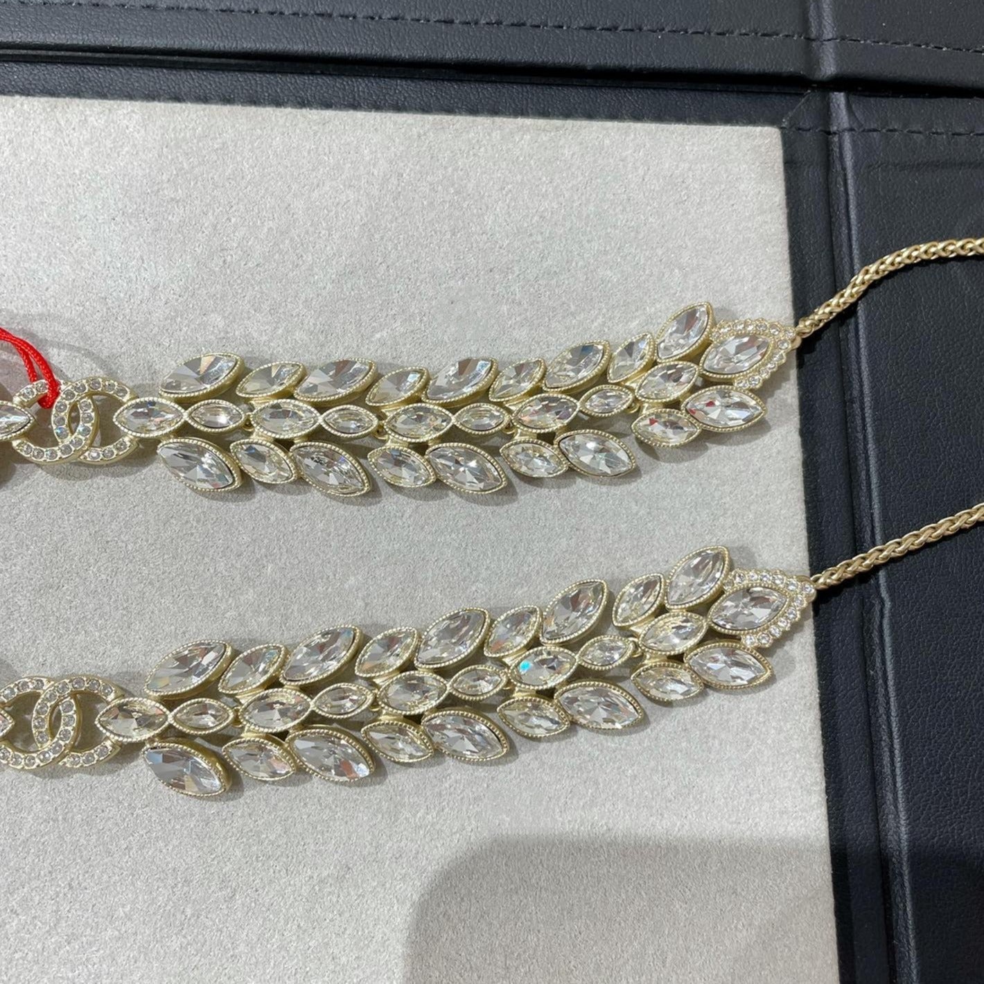 Chanel Double C Small Fragrant Wheat Ear Gold Diamond Necklace