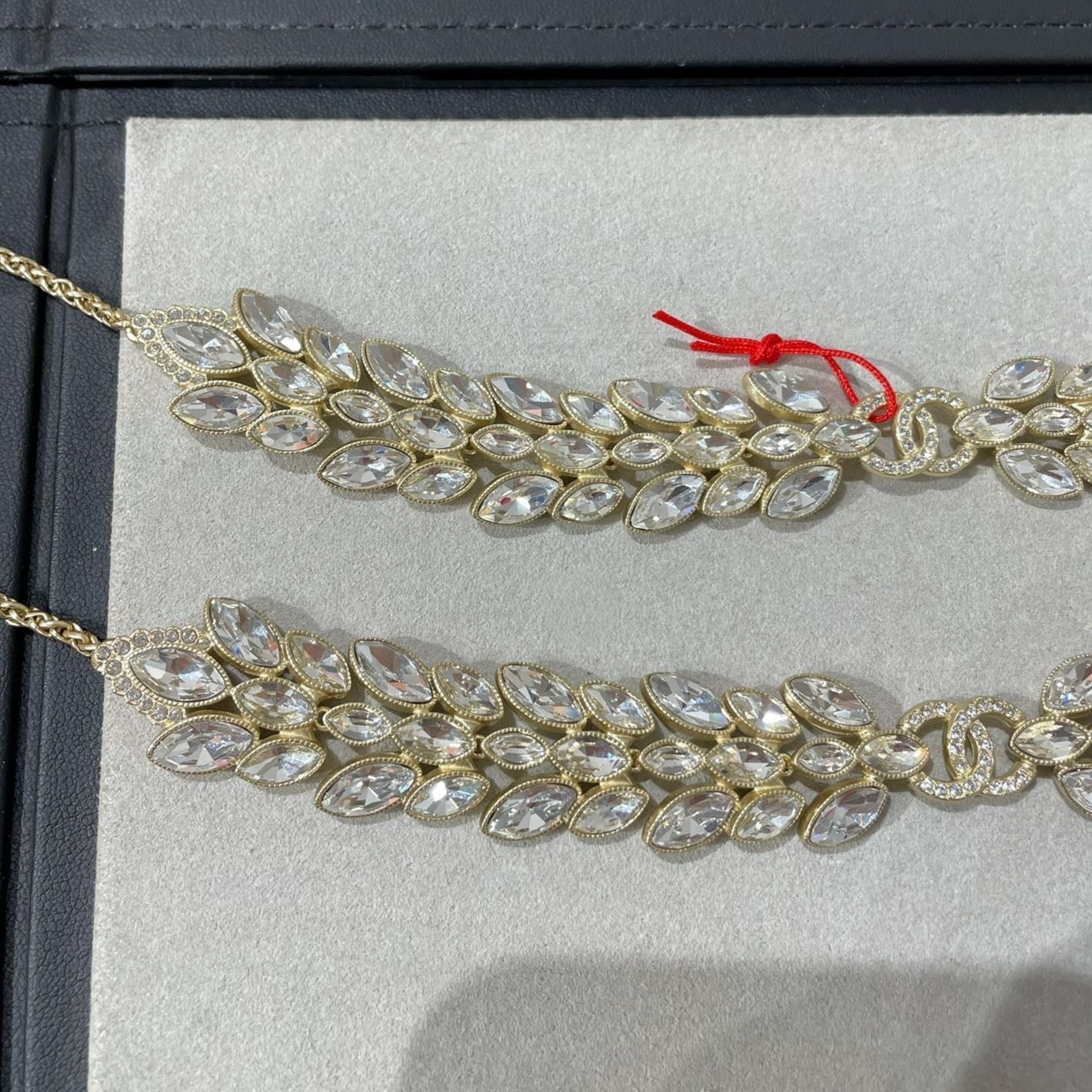 Chanel Double C Small Fragrant Wheat Ear Gold Diamond Necklace