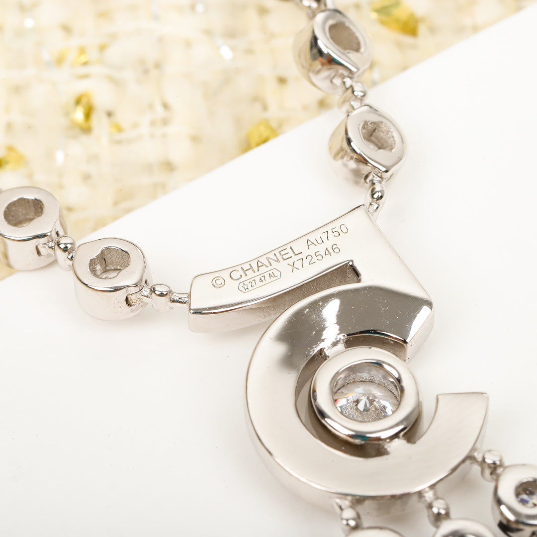Chanel Eternal N5 Silver Diamond Bracelet
