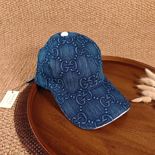 GUCCI Denim Baseball Cap（Blue）