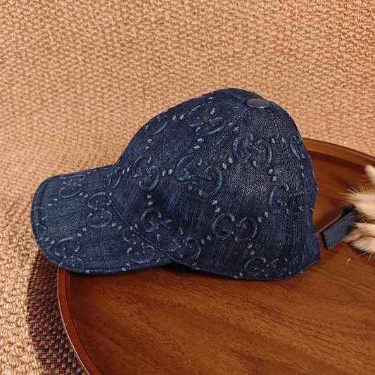 GUCCI Denim Baseball Cap – Dark Blue