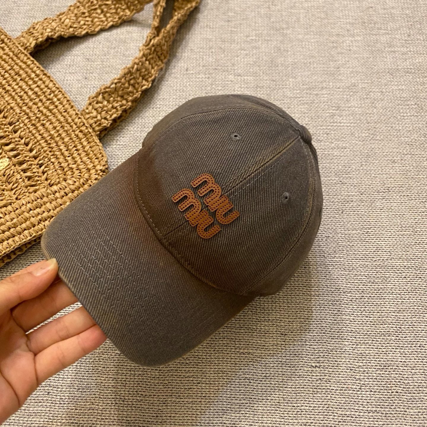 MIU MIU Gradient Washed Baseball Cap
