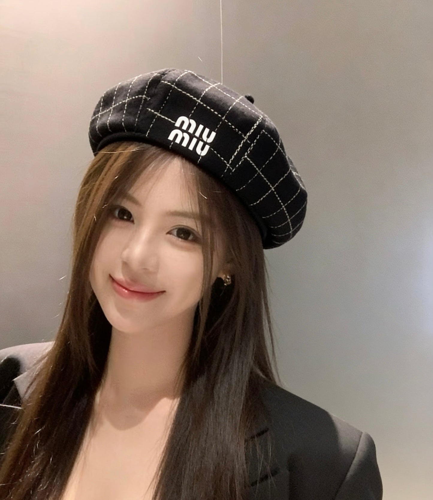 MIU MIU Check Beret