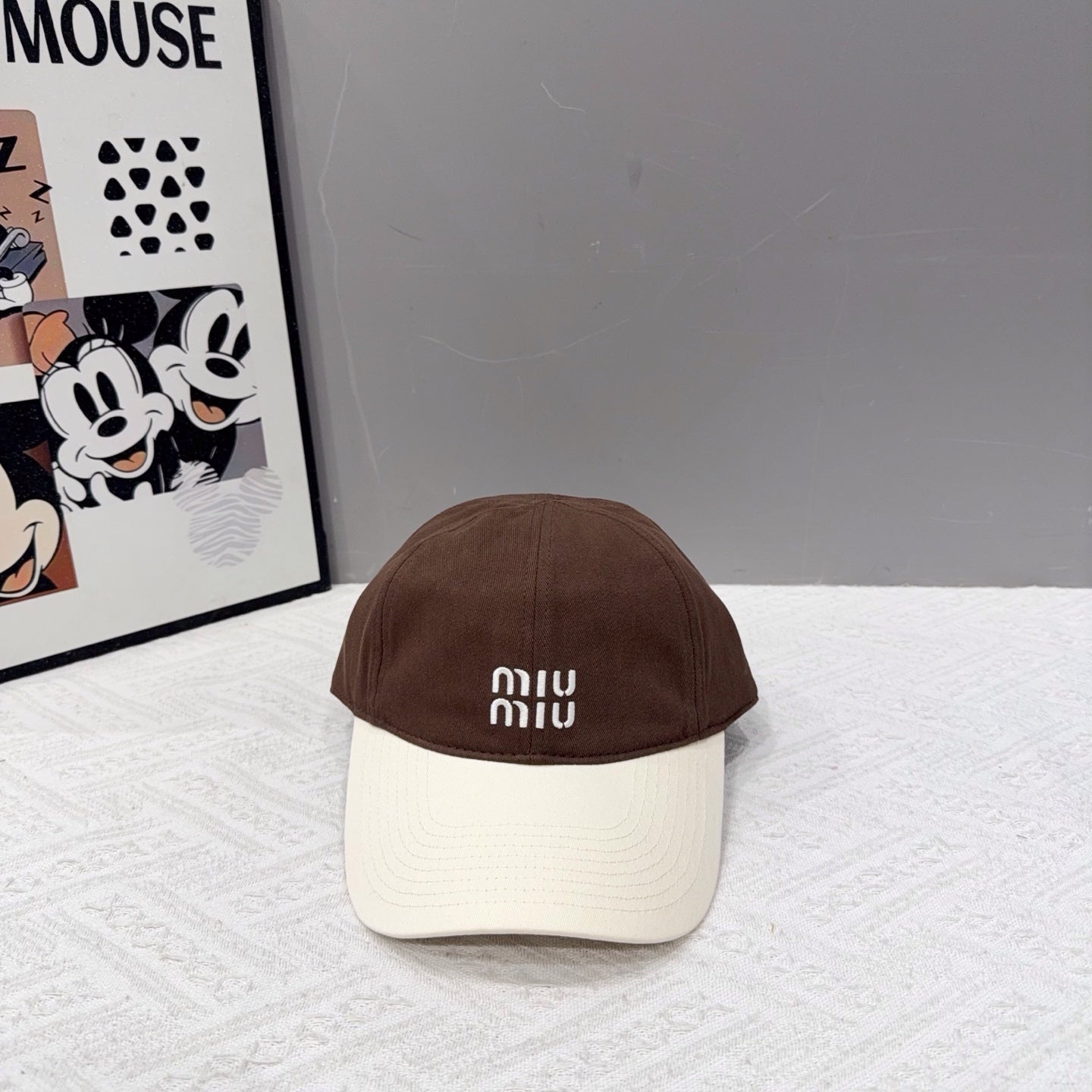 MIU MIU Two-Tone Baseball Cap