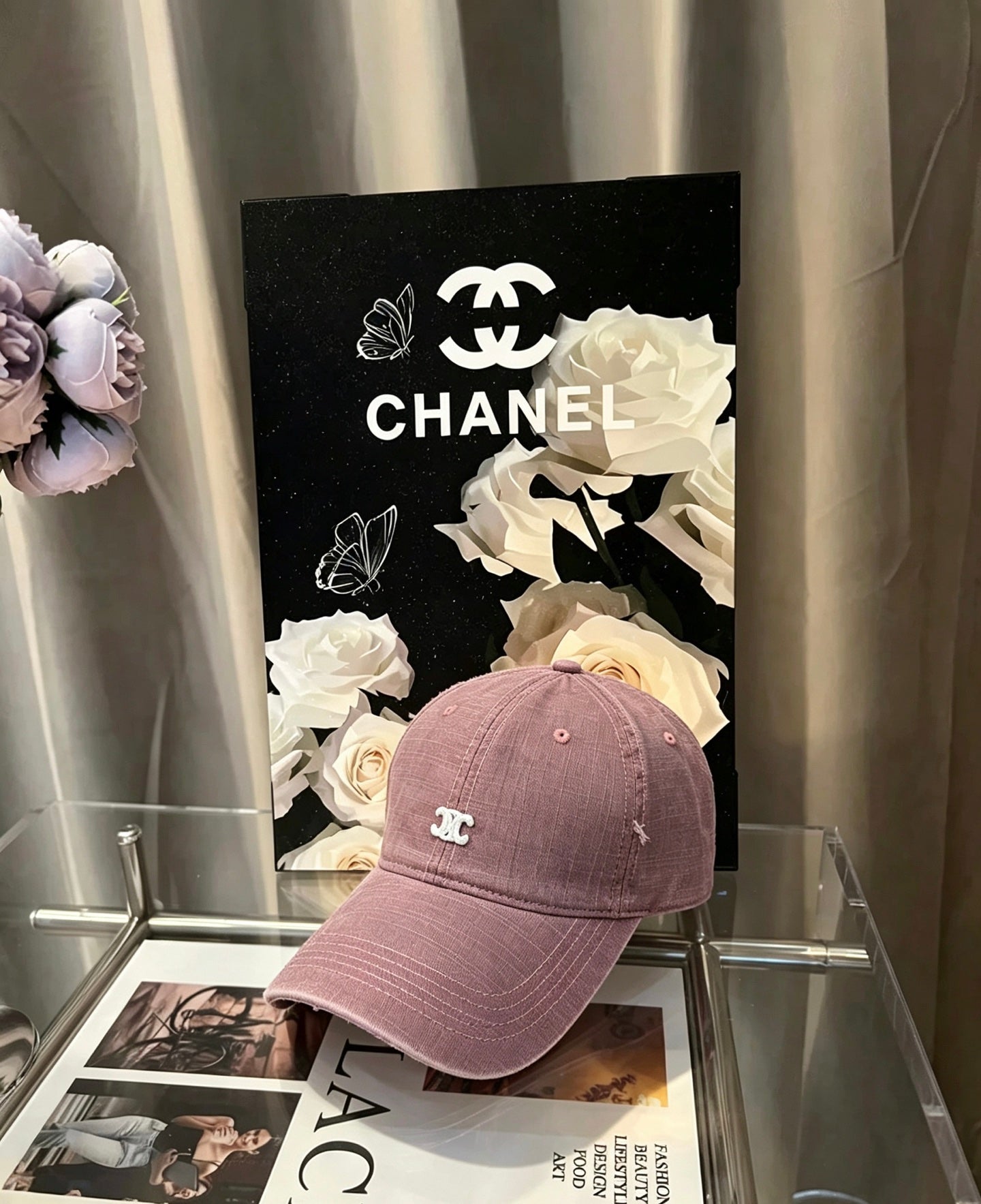 CHANEL Vintage Washed Baseball Cap