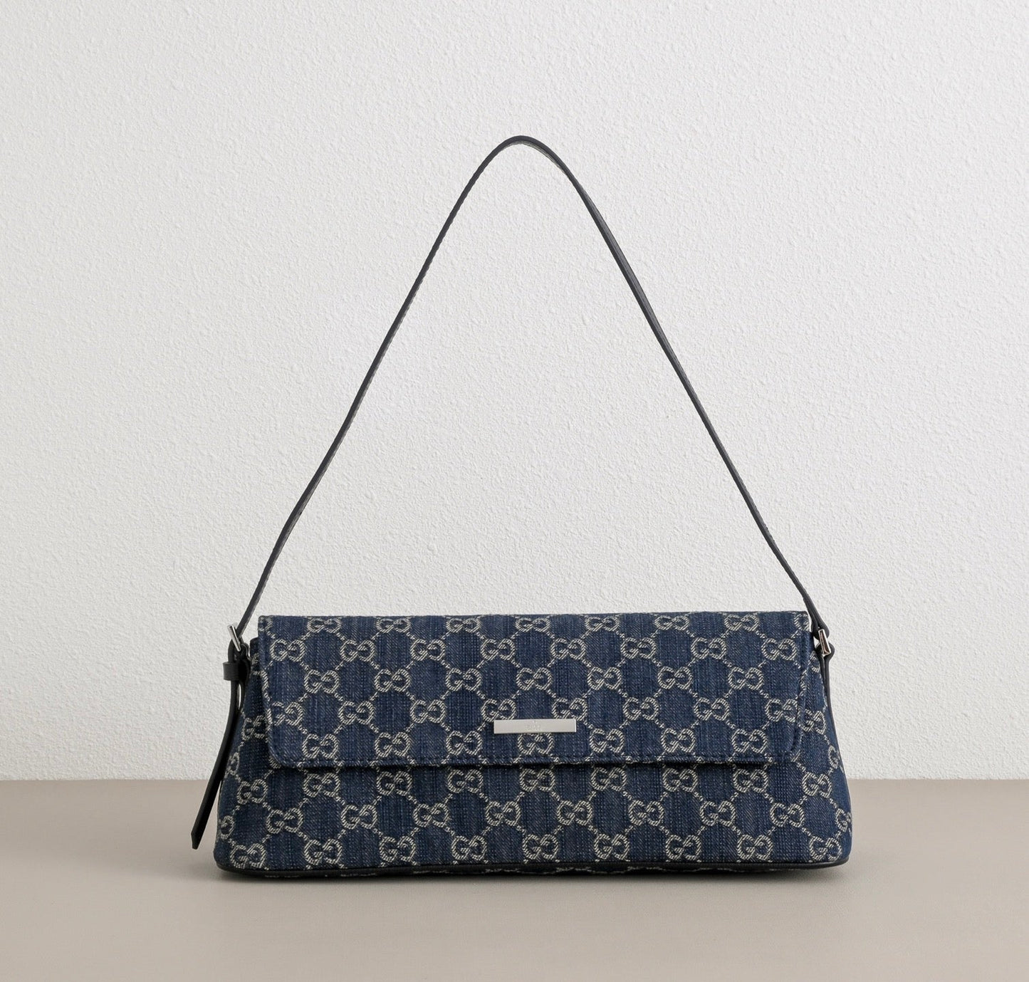 GUCCI GG Madison Denim Shoulder Bag