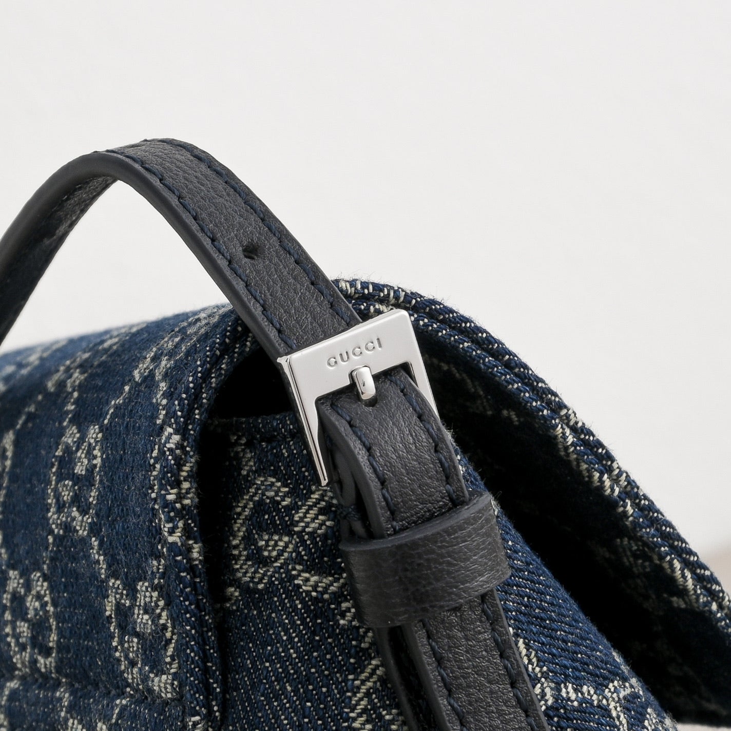 GUCCI GG Madison Denim Shoulder Bag