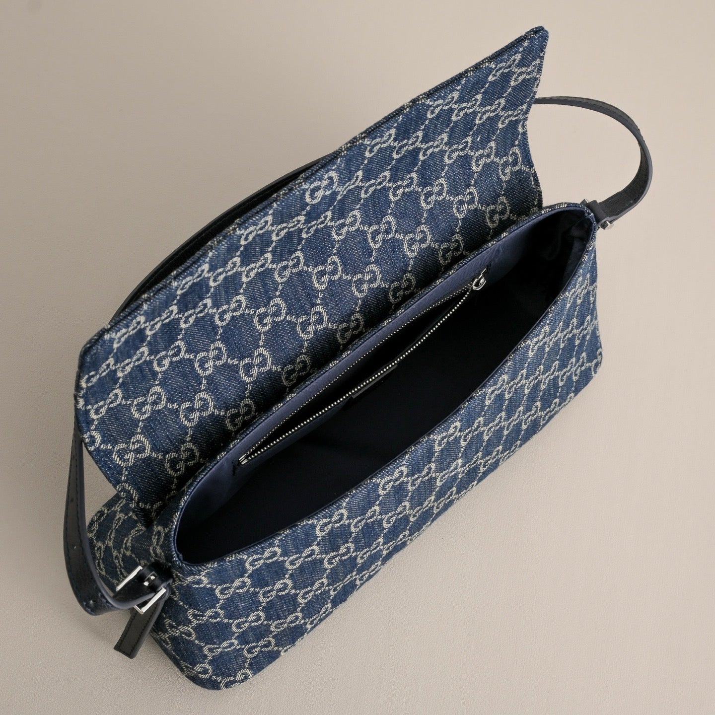GUCCI GG Madison Denim Shoulder Bag