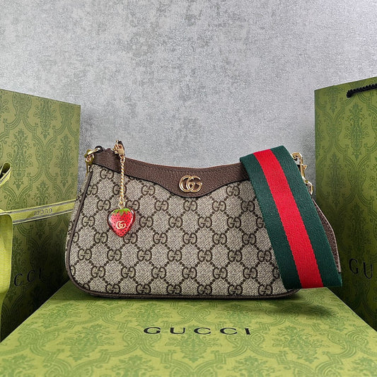 GUCCI Ophidia Strawberry Mini Shoulder Bag