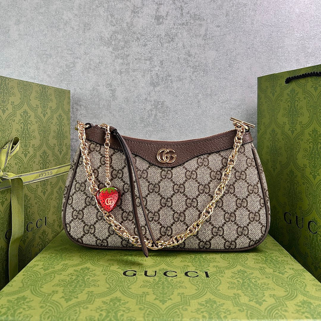 GUCCI Ophidia Strawberry Mini Shoulder Bag