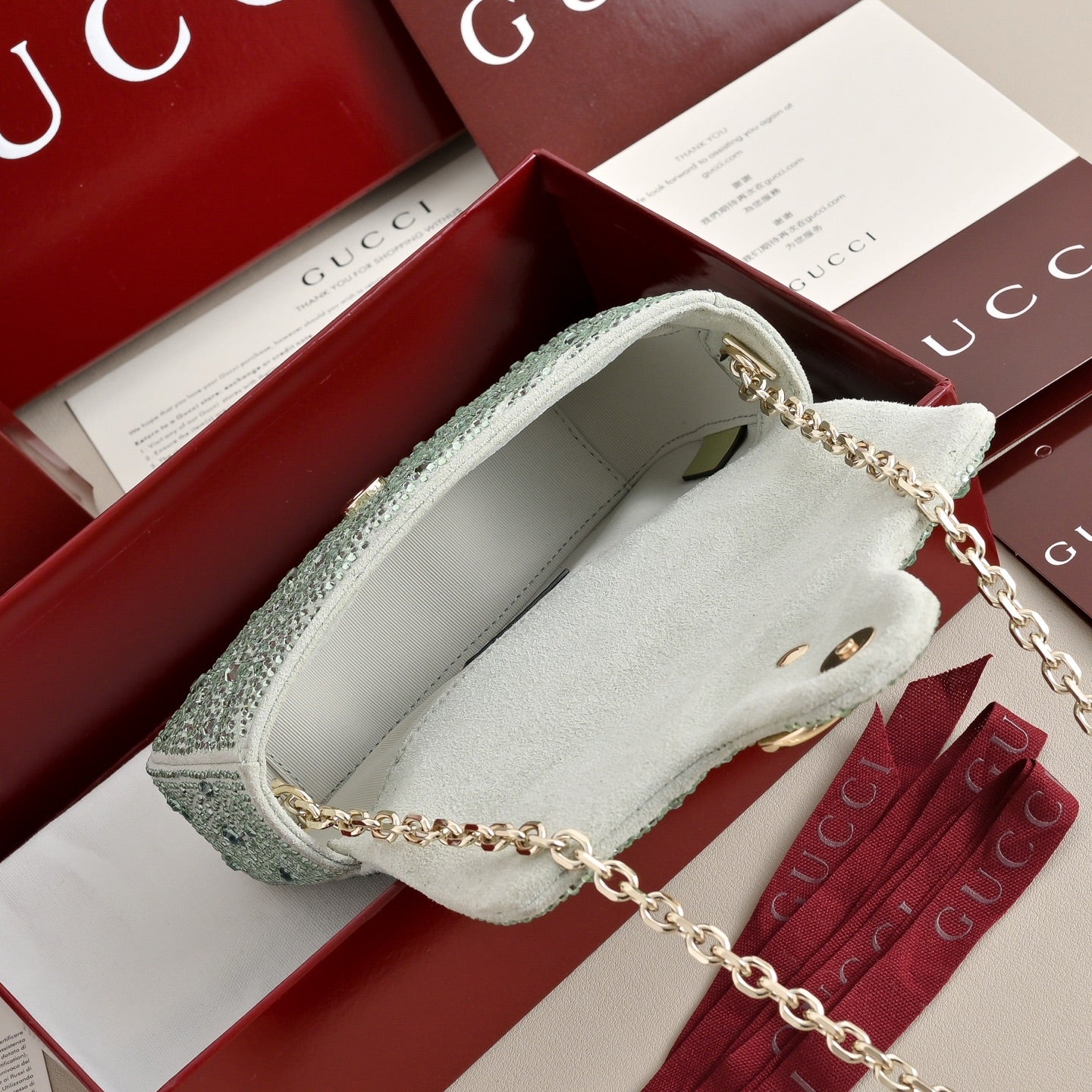 GUCCI Marmont Crystal Shoulder Bag