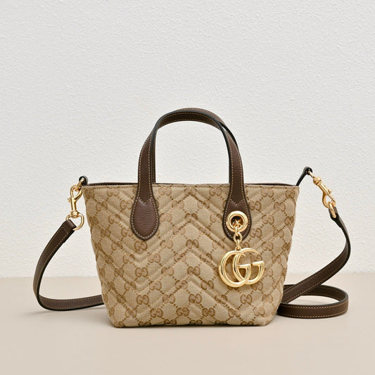 Gucci GG Marmont Small Canvas Tote Bag