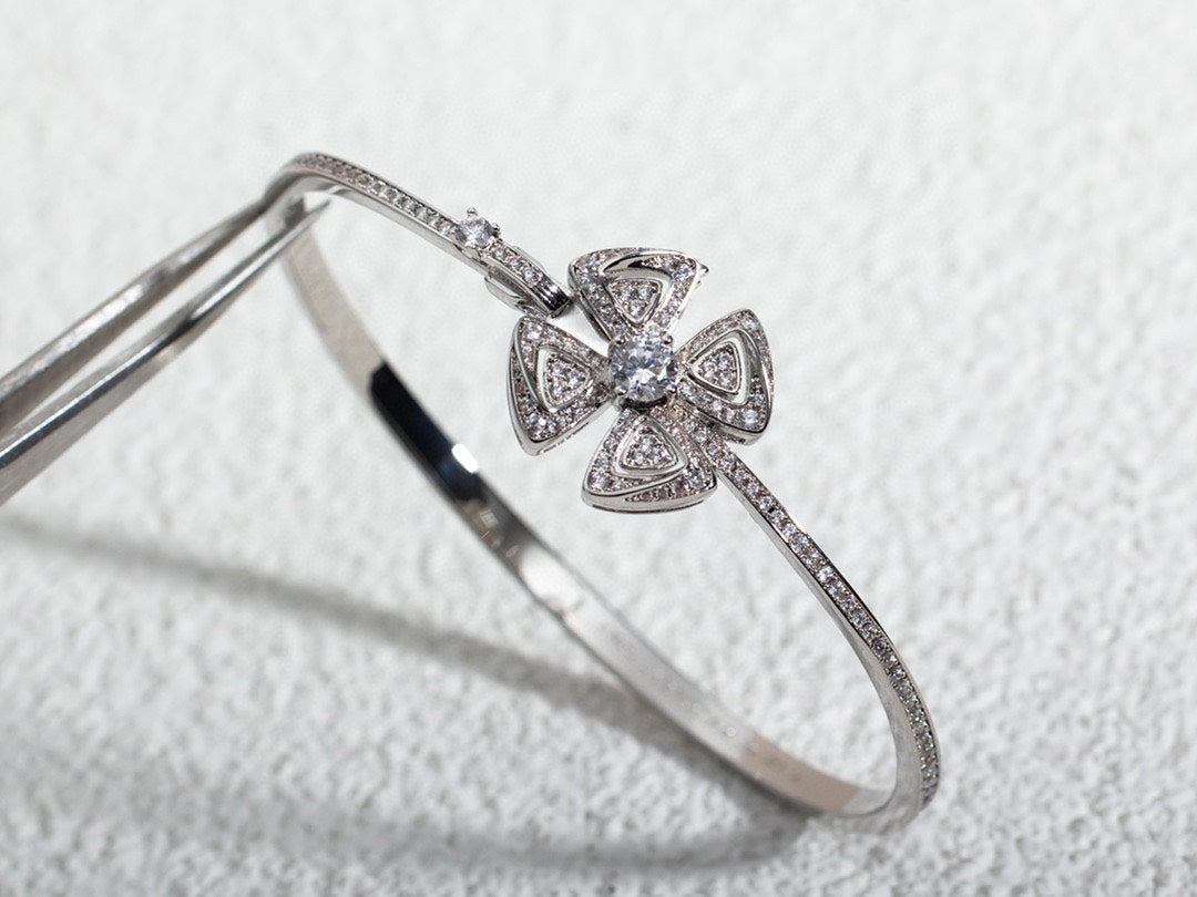BVLGARI FIOREVER DIAMOND SILVER BRACELET